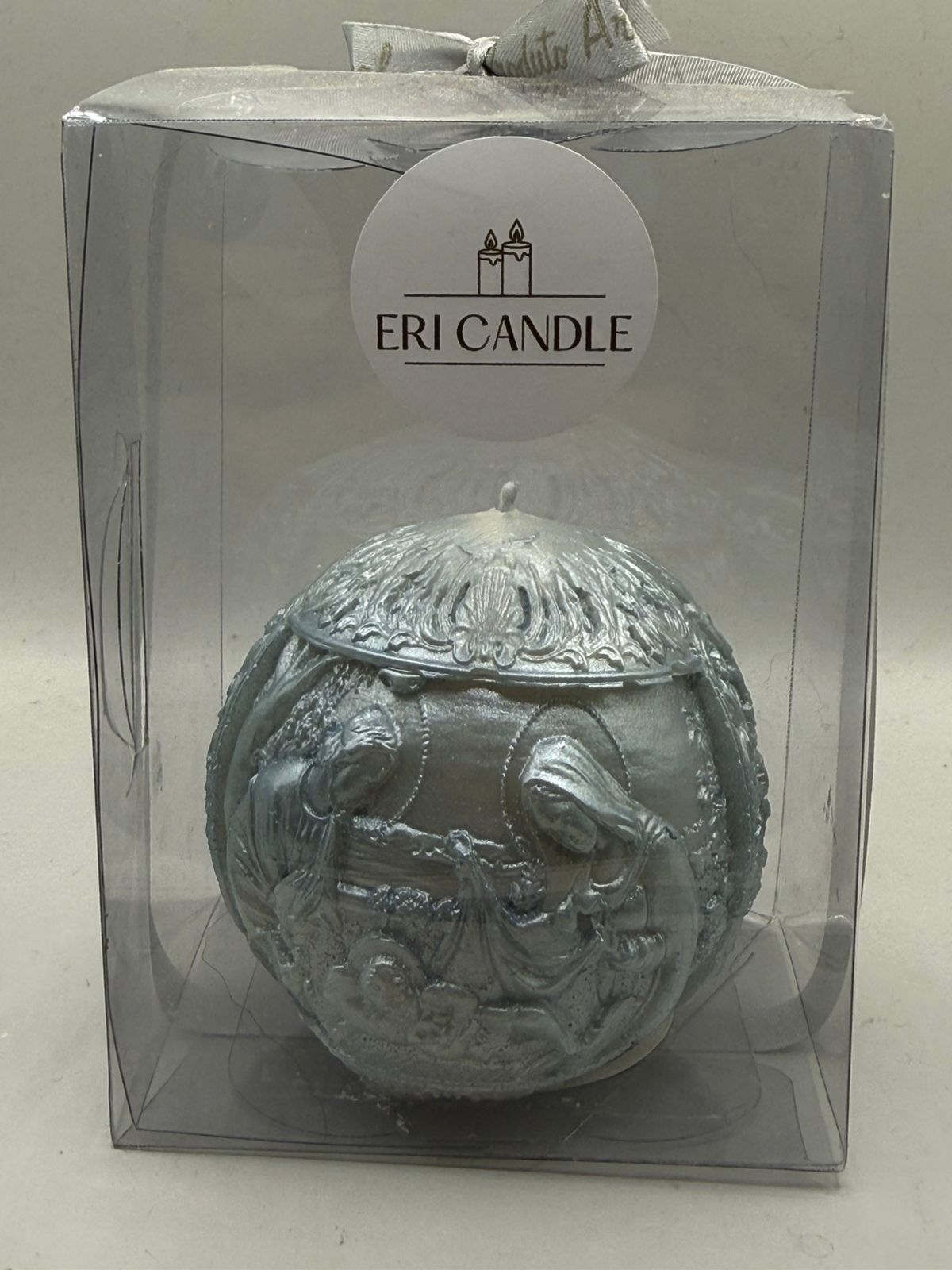 Vela Votiva Natividade 125g – Artesanal em Cera Vegetal, Sem Aroma | Tema Religioso e Decorativo | Eri Botanic