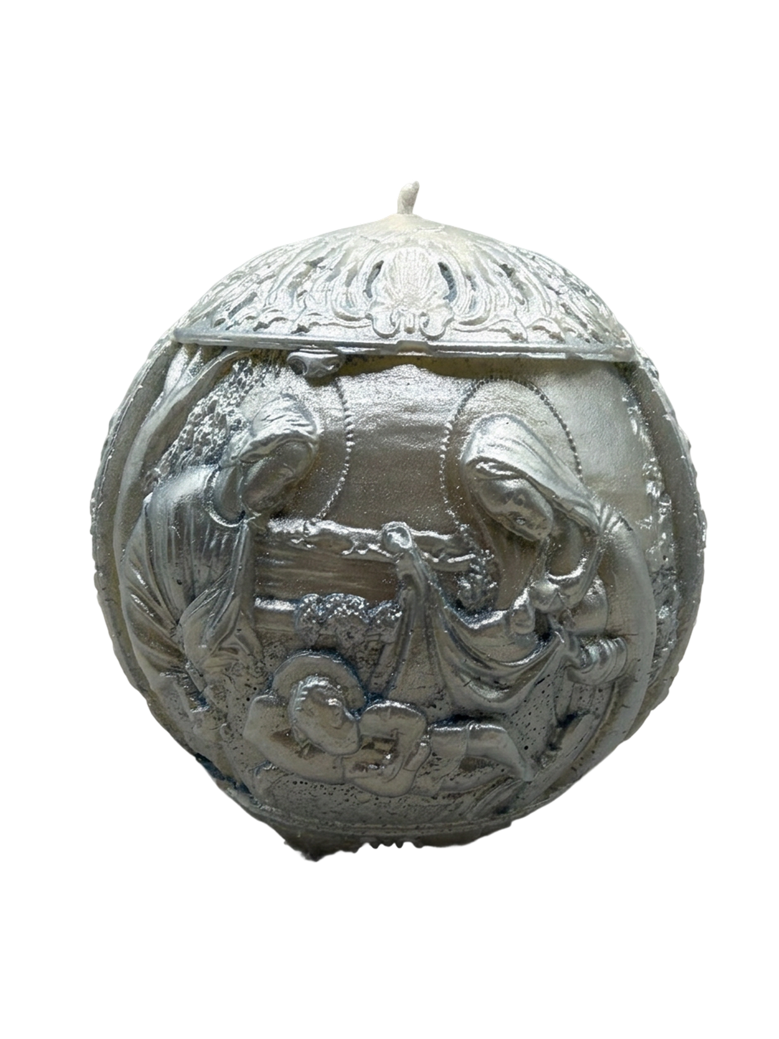 Vela Votiva Natividade 125g – Artesanal em Cera Vegetal, Sem Aroma | Tema Religioso e Decorativo | Eri Botanic