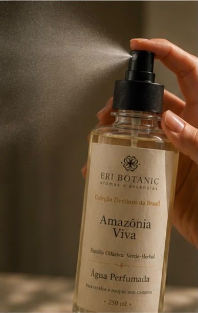 Água Perfumada para Tecidos Sem Corante Eri Botanic | Coleção Destinos do Brasil | Amazônia Viva 250ml
