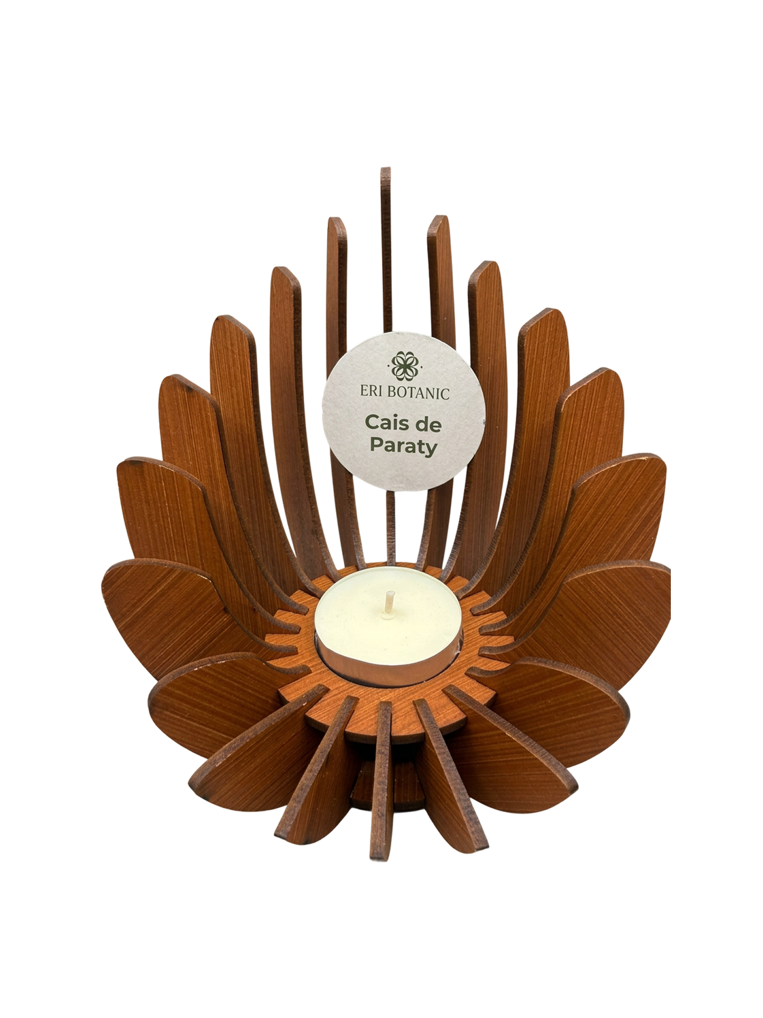 Difusor Castiçal Porta Vela em Madeira Decorativa com Refil Aroma Ambiente Aconchegante Eri Botanic